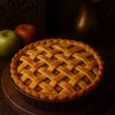 Fried Apple Carmel Pie 