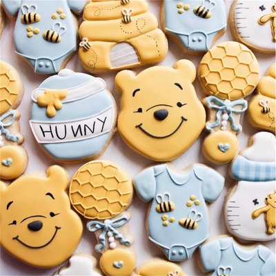 Winnie The Pooh, Baby Shower Set Sugar Cookie