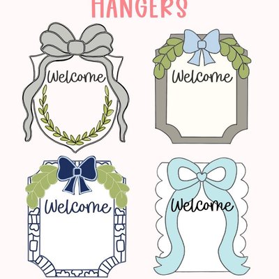 Interchangeable Welcome Door Hanger with Attachments 
