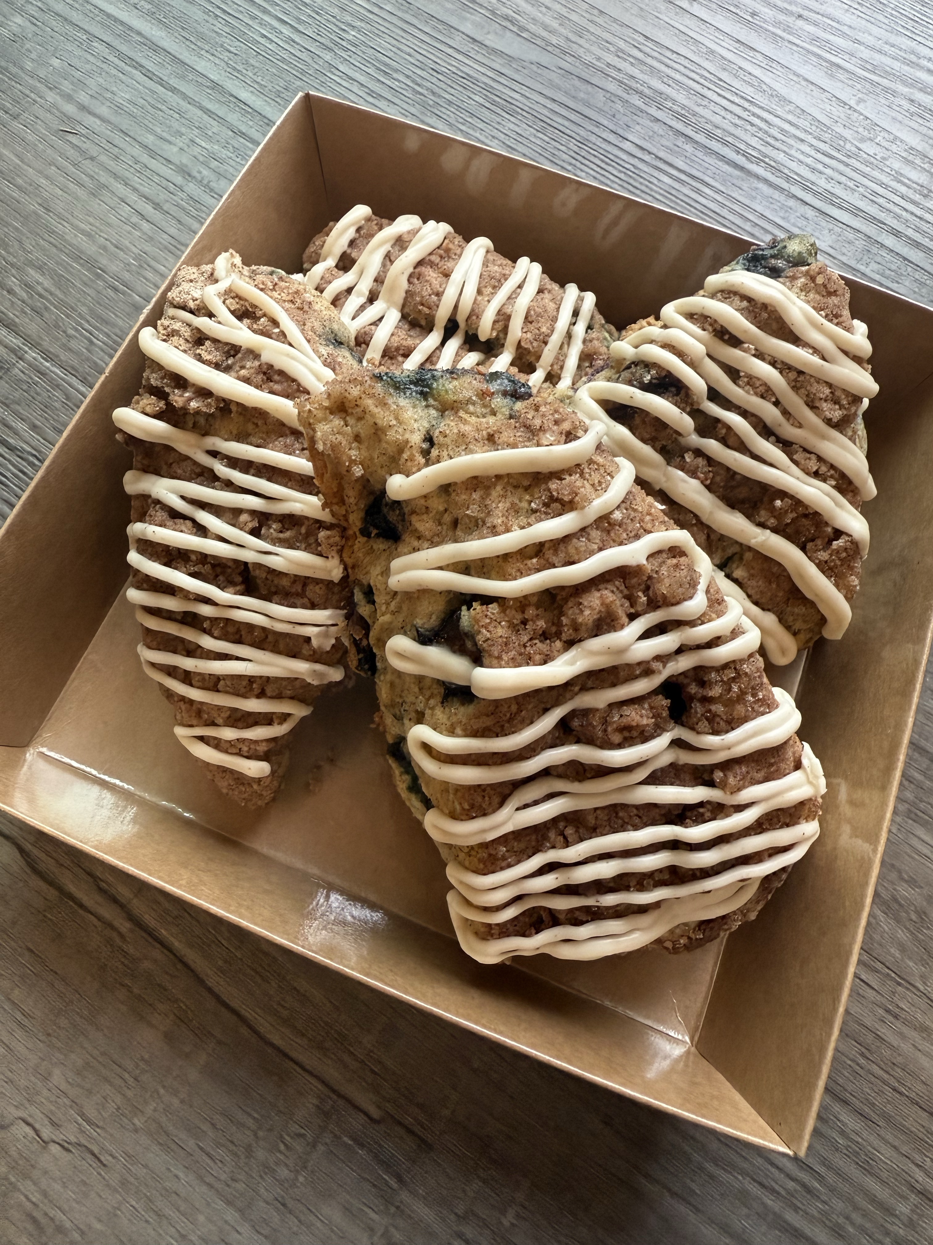 Blueberry Coffee Cake Sourdough Scones (4-Pack)