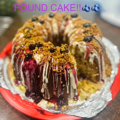 Blueberry Crunch Pound Cake