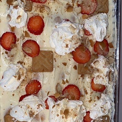 Large Pan Strawberry 🍓 Banana 🍌 Pudding 