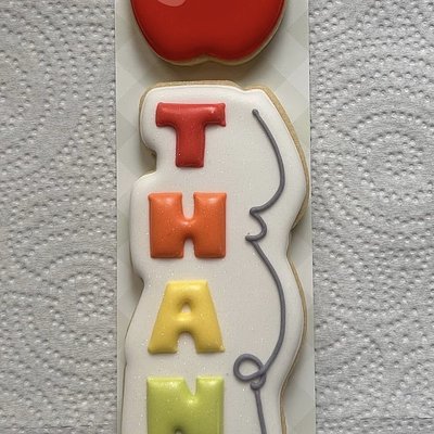 Teacher Appreciation decorated sugar cookies (dye-free, organic) 