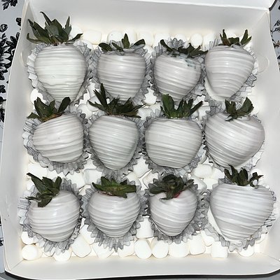 White Chocolate Covered Strawberries 
