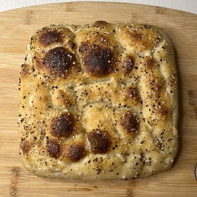 Sea Salt + Black Pepper Sourdough Focaccia
