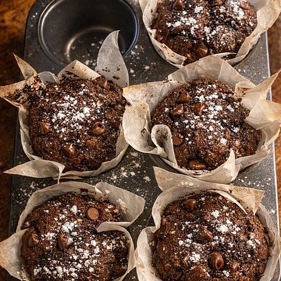 Sourdough Chocolate Espresso Muffin