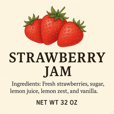 Strawberry Jam (32oz)