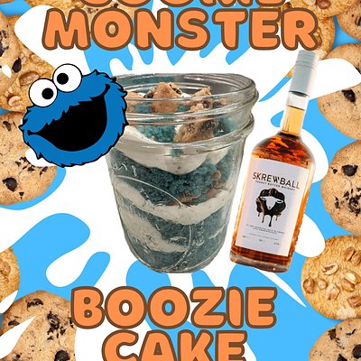 Cookie Monster Boozie Cake Jars (6pk) 