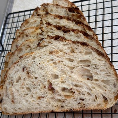 Smoked Gouda & Bacon Sourdough-Sliced