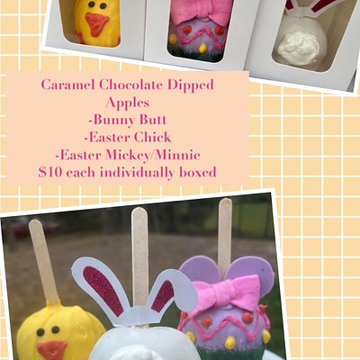 Easter Double Dipped Caramel Chocolate Apples