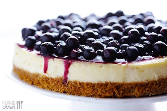 4” Classic cheesecake with blueberry topping