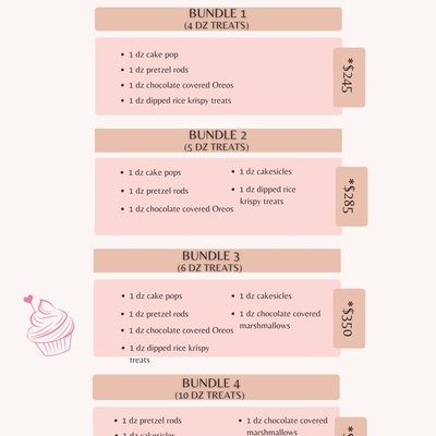 Treat Packages/ Dessert Tables 