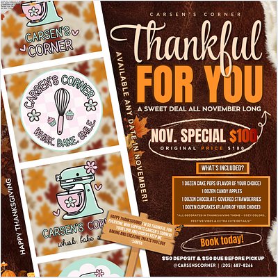 Nov. Special $100 🍂🦃