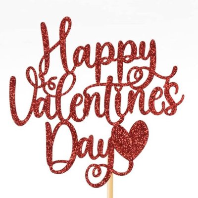 Red “Happy Valentine’s Day” Topper 