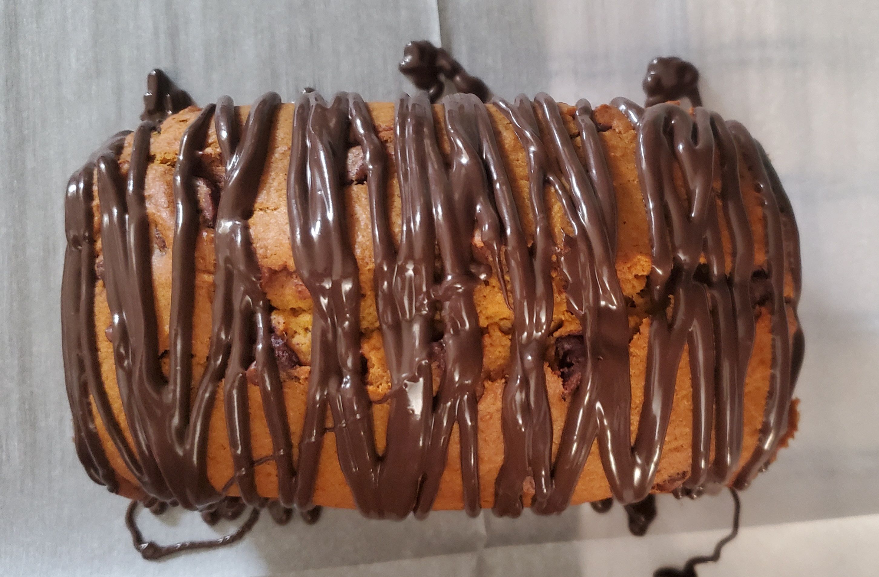 Spiced chocolate chip pumpkin bread - small loaf