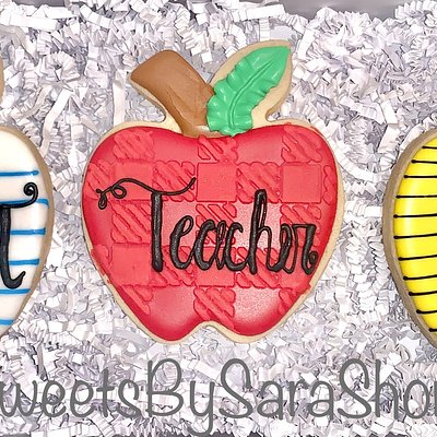 3 Piece “Best Teacher Ever” Cookie Set