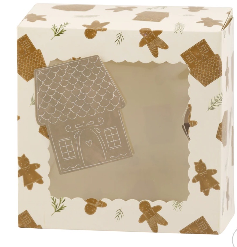 2025 Holiday Cookies/Treats - SMALL BOX/Gingerbread 6x6x2