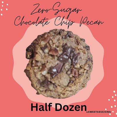 Zero-Sugar  Half Dozen Chocolate Chip Pecan Protein Cookie 