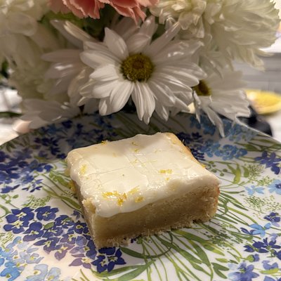 Iced Lemon Brownie Bars
