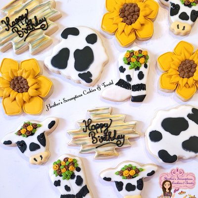 Cowgirl Birthday Sugar Cookies 