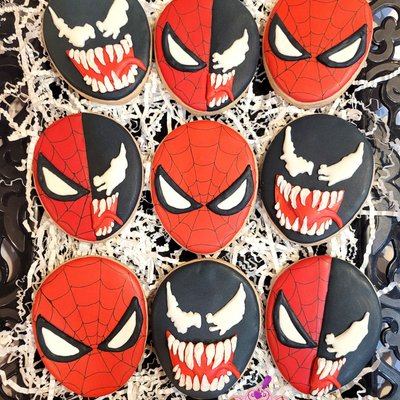Spider Venom Birthday Sugar Cookies