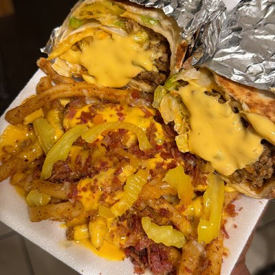 Chopped Cheese Wraps & Fries