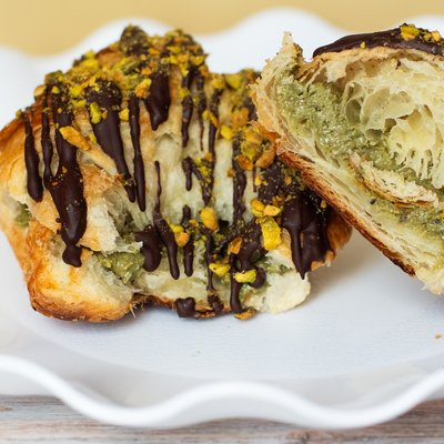 Dubai Chocolate Pistachio Croissant Freshly Baked 