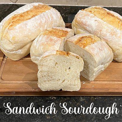 Sandwich Style Sourdough Bread - Plain