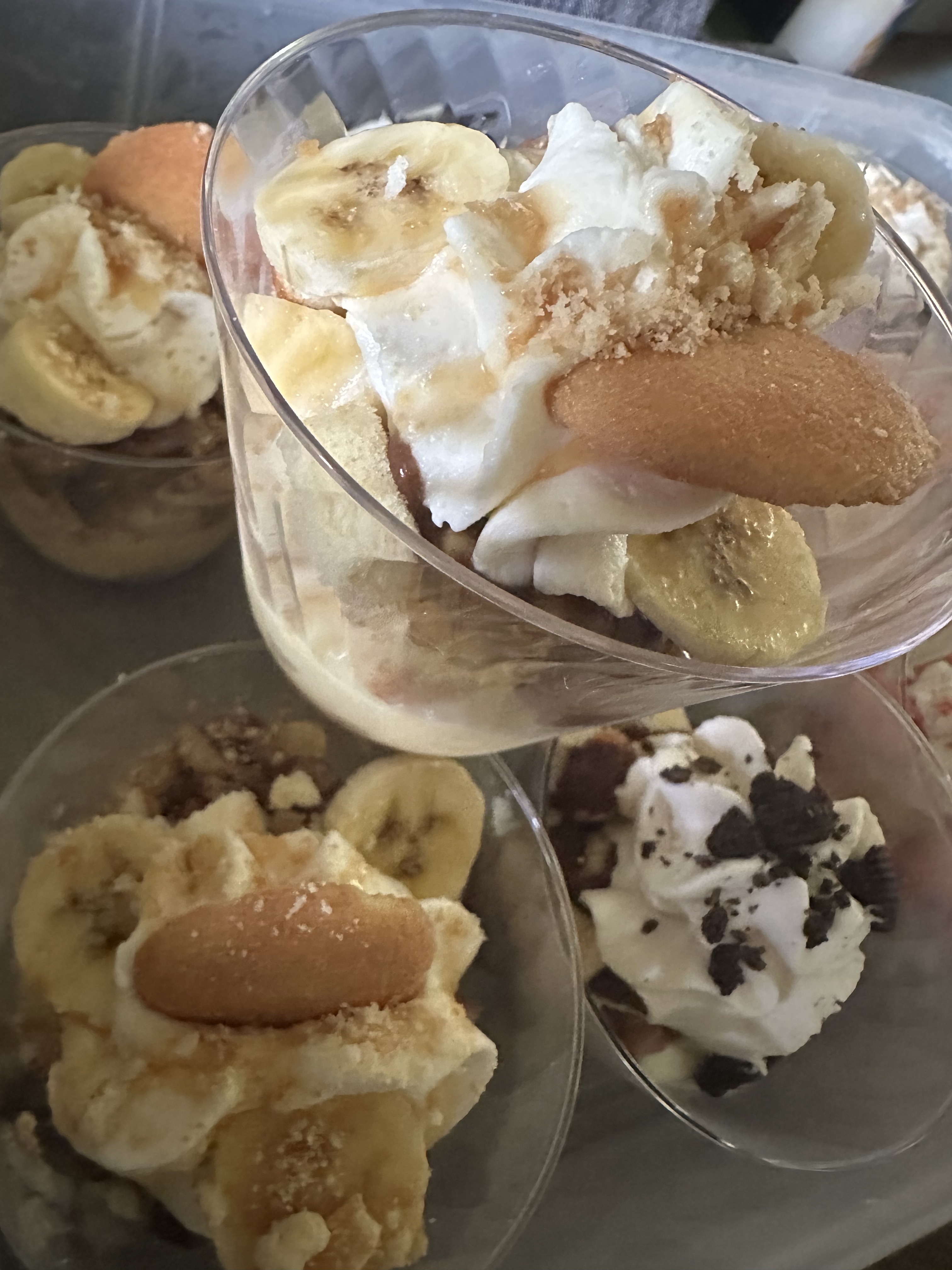 Banana Cream Trifle Cups (20- 9oz cups)   **Contains Nuts**