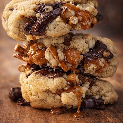 Caramel Pretzel Chocolate Chunk Cookies