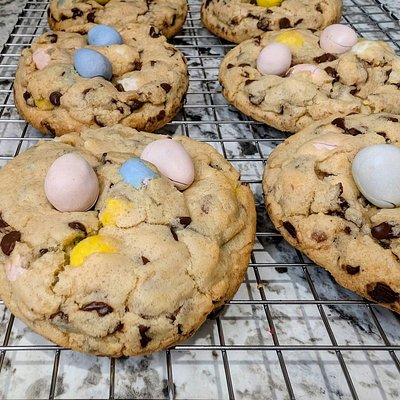 Mini M&M Cadbury Egg Cookies 