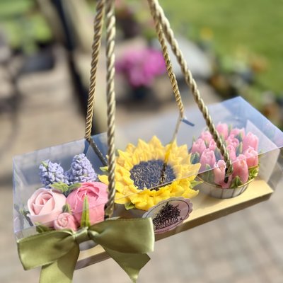 3 Floral Cupcakes in a LuxBox 