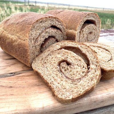 Pumpkin Spice Swirl Whole Wheat Bread