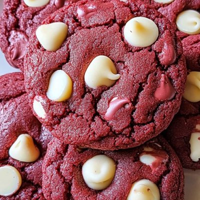 Red Velvet White Chocolate Chip Cookies