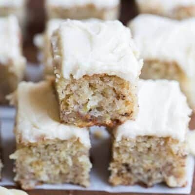 Banana Bread Brownies With Brown Butter Frosting 