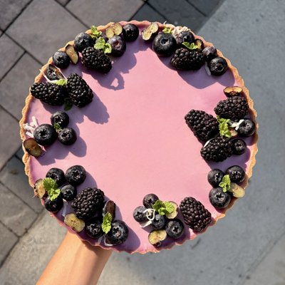 Coconut, yogurt and mixed berries 