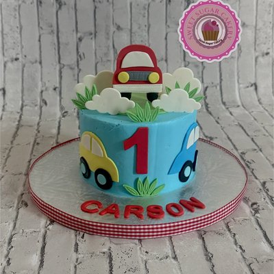 Smash cake car Theme 
