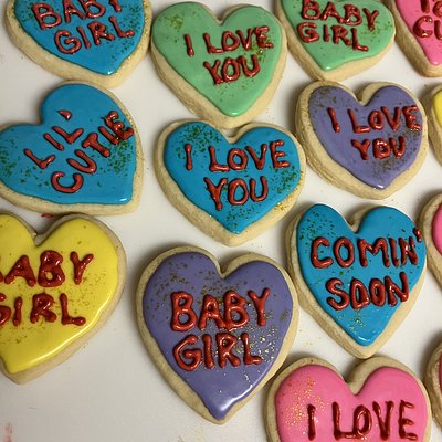 Sweethearts Baby Shower Cookies 