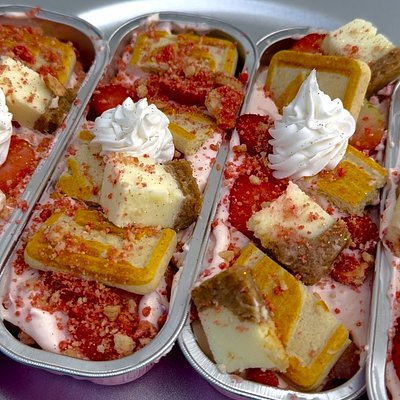 🍓🍌Strawberry Banana Pudding Cheesecake crunch🍓🍌