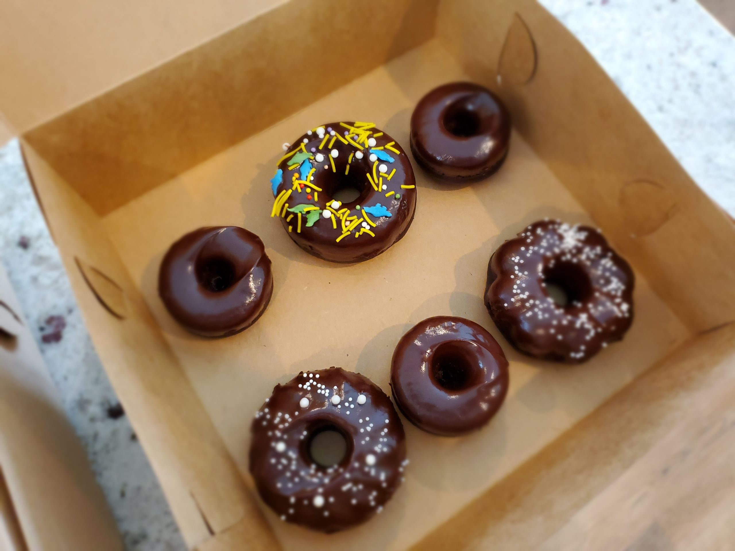Chocolate Donuts w/ Chocolate Ganache (Half Dozen)