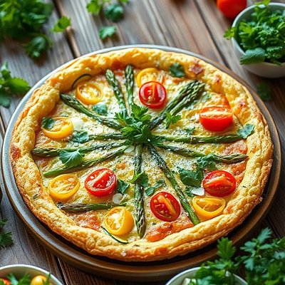 Spring Vegetable Frittata with Herbs