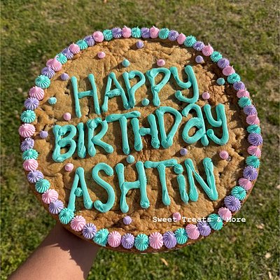 Large Double Layered Round Cookie Cake - 14inch