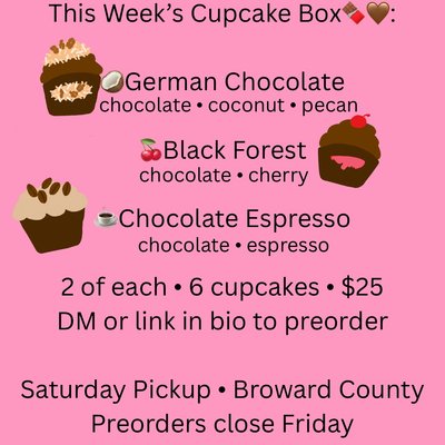 Weekly Cupcake Box - 6ct