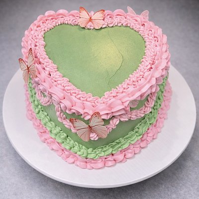 6" Heart Cake 1 Layer Serves 6 