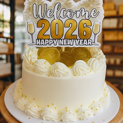 New Year Vanilla Cake #1 (Welcome)