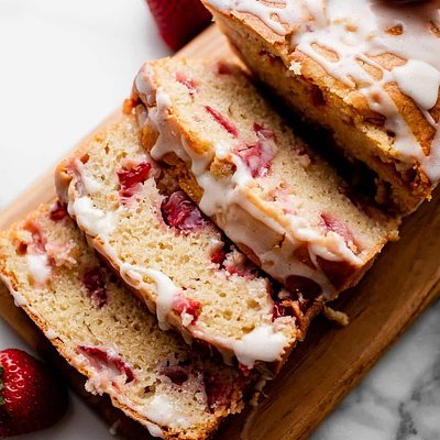 Glazed Strawberry Bread 