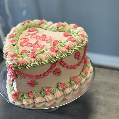 Basic Small Heart Cake