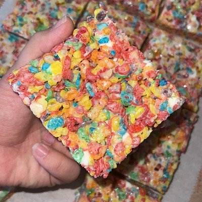 Homemade Fruity Pebble Treats (9”x13” Pan) 12 Squares