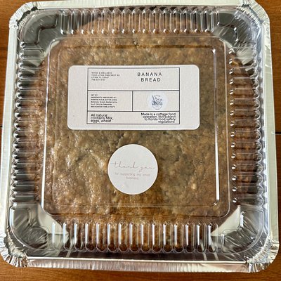 Banana Bread (Loaf Or 4 Pack Of Large Muffins) 