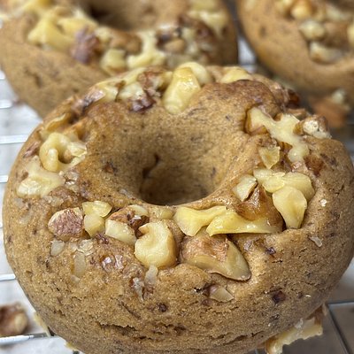 Vegan Banana Walnut Donuts - Half-Dozen (6)